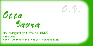 otto vavra business card